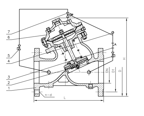 AX742X消防安全持压泄压阀使用说明书-工作原理(图1)