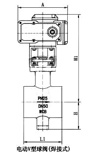 电动法兰型V型切断球阀(图2)